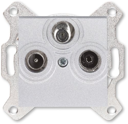 Розетка TV+R+SAT Оконечная без рамки ABB EPJ Levit 1-м. серебро фото Розетка TV+R+SAT Оконечная без рамки ABB EPJ Levit 1-м. серебро картинка